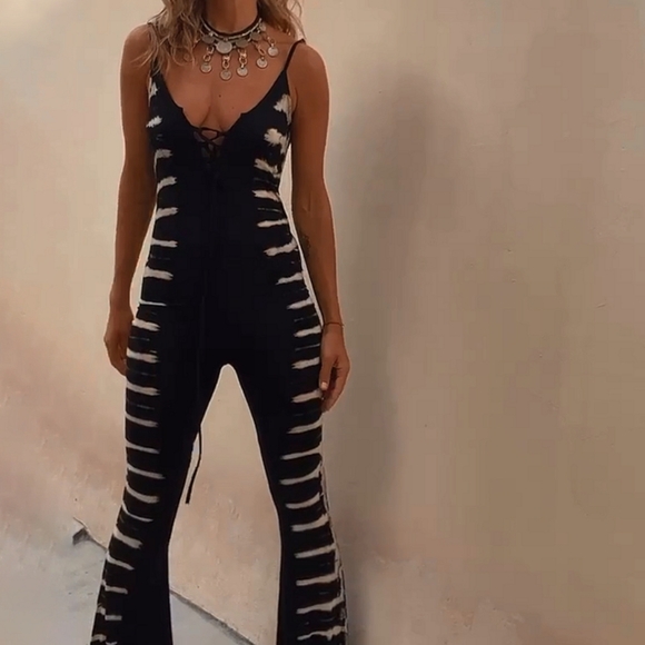 Fashionystudio Pants - Boho Jumpsuit-M